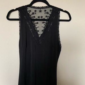 Black sleeveless top. Cute lace detailing. Racerback. From Buckle. NWT. Small